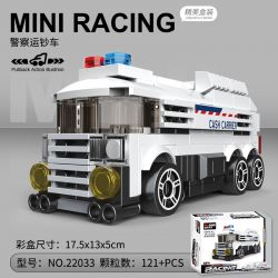 DECOOL 22033 non  XE KÉO MINI CẢNH SÁT CHỐNG BẠO ĐỘNG bộ đồ chơi xếp lắp ráp ghép mô hình Racers MINI RACING PACEMAKER Đua Tốc Độ 121 khối