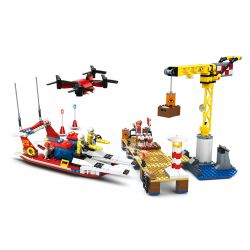 HENGTAI 6208 non  DOCK CỨU HỘ KHẨN CẤP bộ đồ chơi xếp lắp ráp ghép mô hình 504 khối