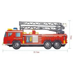 QMAN ENLIGHTEN KEEPPLEY 908 non  XE THANG CỨU HỎA LỚN VÀ CHIẾU ĐÈN bộ đồ chơi xếp lắp ráp ghép mô hình City FIRE RESCUE SCALING LADDER ENGINES Thành Phố 605 khối