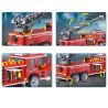 QMAN ENLIGHTEN KEEPPLEY 908 non  XE THANG CỨU HỎA LỚN VÀ CHIẾU ĐÈN bộ đồ chơi xếp lắp ráp ghép mô hình City FIRE RESCUE SCALING LADDER ENGINES Thành Phố 605 khối