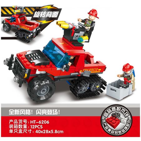 HENGTAI 6206 non  CỨU HỘ NỬA ĐƯỜNG RỪNG bộ đồ chơi xếp lắp ráp ghép mô hình 260 khối