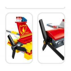 HENGTAI 6205 non  MÁY BAY CHỮA CHÁY BẢO VỆ BỜ BIỂN bộ đồ chơi xếp lắp ráp ghép mô hình 192 khối