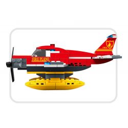 HENGTAI 6205 non  MÁY BAY CHỮA CHÁY BẢO VỆ BỜ BIỂN bộ đồ chơi xếp lắp ráp ghép mô hình 192 khối