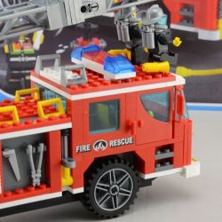 QMAN ENLIGHTEN KEEPPLEY 908 non  XE THANG CỨU HỎA LỚN VÀ CHIẾU ĐÈN bộ đồ chơi xếp lắp ráp ghép mô hình City FIRE RESCUE SCALING LADDER ENGINES Thành Phố 605 khối