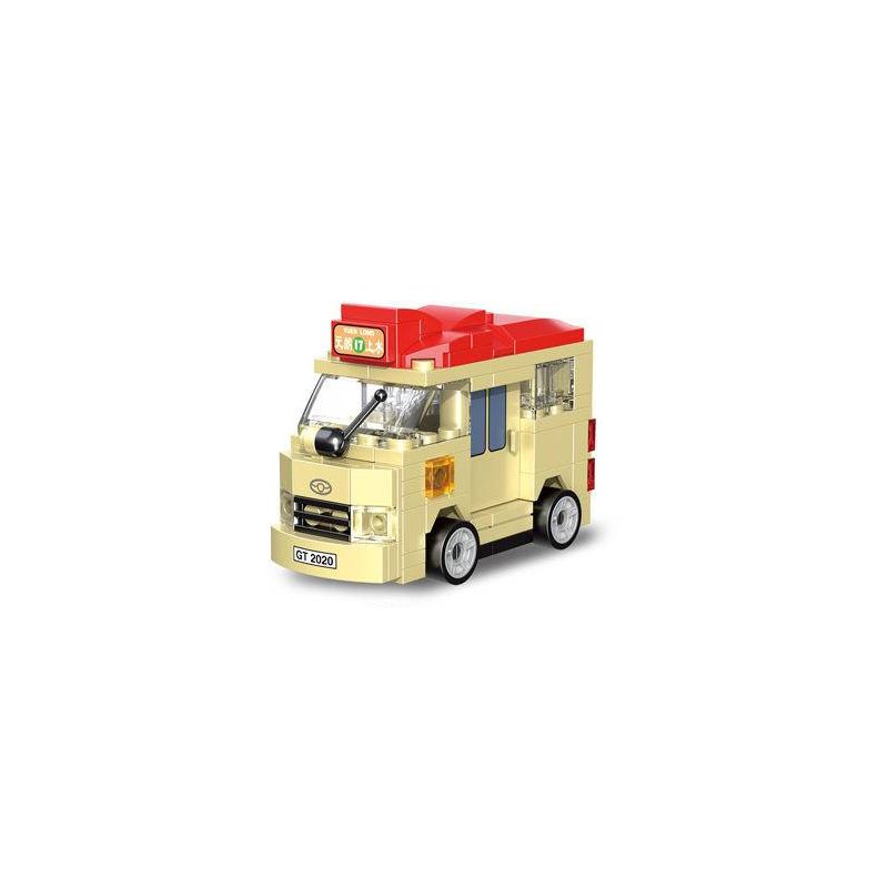 DECOOL 22025 non  XE BUÝT KÉO LÙI KAKI bộ đồ chơi xếp lắp ráp ghép mô hình Racers MINI RACING PACEMAKER Đua Tốc Độ 101 khối