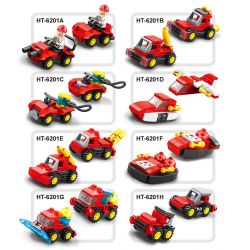 HENGTAI 6201 non  LỰC LƯỢNG CỨU HỘ 8 PHONG CÁCH bộ đồ chơi xếp lắp ráp ghép mô hình City Thành Phố 351 khối