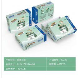 ZHEGAO 00288 non  HỘP QUÀ MÈO bộ đồ chơi xếp lắp ráp ghép mô hình Valentine's Day CAT BOX Lễ Tình Nhân 495 khối