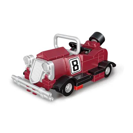 DECOOL 22021 non  XE KÉO LÙI ROADSTER CỔ ĐIỂN bộ đồ chơi xếp lắp ráp ghép mô hình Racers MINI RACING PACEMAKER Đua Tốc Độ 99 khối