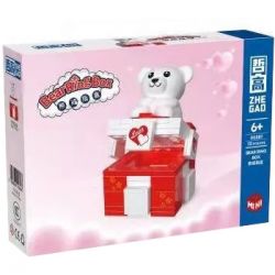 ZHEGAO 00287 non  HỘP NHẪN GẤU bộ đồ chơi xếp lắp ráp ghép mô hình Valentine's Day BEAR RING BOX Lễ Tình Nhân 111 khối