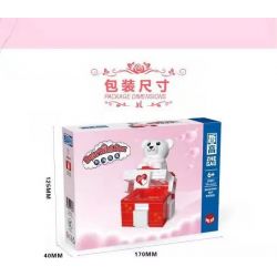 ZHEGAO 00287 non  HỘP NHẪN GẤU bộ đồ chơi xếp lắp ráp ghép mô hình Valentine's Day BEAR RING BOX Lễ Tình Nhân 111 khối