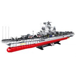 HENGTAI 92018 non  TÀU SÂN BAY MINSK 1:275 tỷ lệ 1:275 bộ đồ chơi xếp lắp ráp ghép mô hình Battle Ship HANGZHOU DESTROYER Tàu Chiến 2863 khối