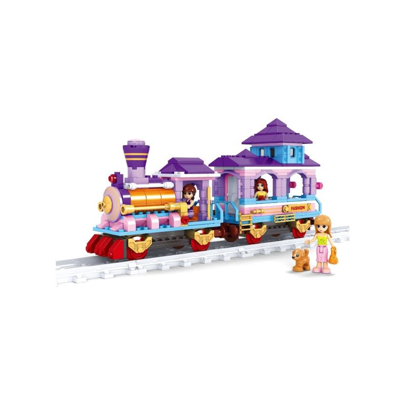 AUSINI 24713 non  XE LỬA bộ đồ chơi xếp lắp ráp ghép mô hình Girl TRAINS Con Gái 376 khối