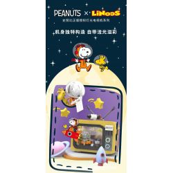 LINOOS LN8081 8081 non  TV CHỦ ĐỀ KHÔNG GIAN SNOOPY MÀU VÀNG bộ đồ chơi xếp lắp ráp ghép mô hình Movie & Game Phim Và Trò Chơi 388 khối