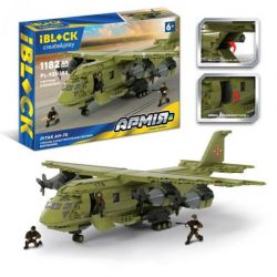 IBLOCK PL-921-394 921-394 PL921-394 non  MÁY BAY VẬN TẢI AN-70 bộ đồ chơi xếp lắp ráp ghép mô hình Military Army ЛІТАК АН-70 Quân Sự Bộ Đội 1182 khối