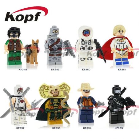 KOPF KF6028 6028 KF348 KF349 KF350 KF351 KF352 KF353 KF354 KF355 non  LỰC LƯỢNG ĐẶC BIỆT MINIFIGURES 8 LOẠI bộ đồ chơi xếp lắp ráp ghép mô hình Swat Special Force G.I. JOE Đặc Nhiệm