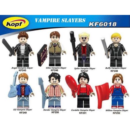 KOPF KF245 KF246 KF247 KF248 KF249 KF250 KF251 KF252 KF6018 6018 non  THỢ SĂN MA CÀ RỒNG 8 NHÂN VẬT NHỎ bộ đồ chơi xếp lắp ráp ghép mô hình Collectable Minifigures VAMPIRE SLAYERS Búp Bê Sưu Tầm