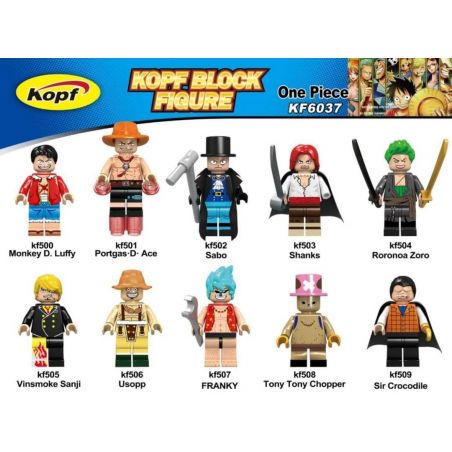 KOPF KF6037 6037 KF500 KF501 KF502 KF503 KF504 KF505 KF506 KF507 KF508 KF509 non  ONE PIECE MINIFIGURES 10 KIỂU bộ đồ chơi xếp lắp ráp ghép mô hình Đảo Hải Tặc