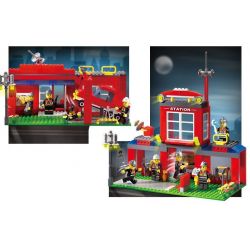 QMAN ENLIGHTEN KEEPPLEY 910 non  TRỤ SỞ CỨU HỎA NHỎ bộ đồ chơi xếp lắp ráp ghép mô hình City FIRE RESCUE CONTROL BRANCH BUREAU Thành Phố 380 khối