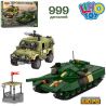LIMO TOY KB016 non  XE TĂNG VÀ JEEP bộ đồ chơi xếp lắp ráp ghép mô hình Military Army Quân Sự Bộ Đội