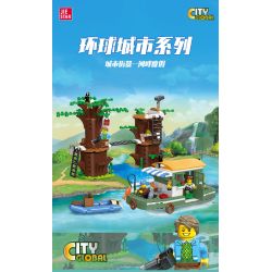 JIESTAR 55017 non  THÀNH PHỐ TOÀN CẦU NƠI NGHỈ NGƠI VEN SÔNG bộ đồ chơi xếp lắp ráp ghép mô hình City CITY GLOBAL 610 khối