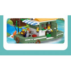 JIESTAR 55017 non  THÀNH PHỐ TOÀN CẦU NƠI NGHỈ NGƠI VEN SÔNG bộ đồ chơi xếp lắp ráp ghép mô hình City CITY GLOBAL 610 khối