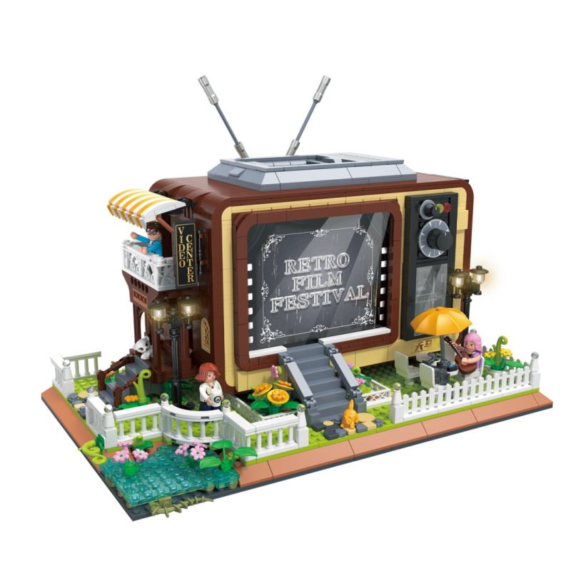 ZHEGAO DZ6018 6018 non  TRUNG TÂM VIDEO bộ đồ chơi xếp lắp ráp ghép mô hình Creator FLIM CENTRE Sáng Tạo 2127 khối