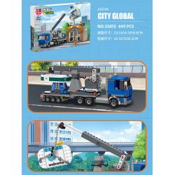 JIESTAR 55013 non  THÀNH PHỐ TOÀN CẦU LẮP ĐẶT BIỂN QUẢNG CÁO bộ đồ chơi xếp lắp ráp ghép mô hình City CITY GLOBAL 449 khối