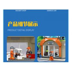 JIESTAR 55013 non  THÀNH PHỐ TOÀN CẦU LẮP ĐẶT BIỂN QUẢNG CÁO bộ đồ chơi xếp lắp ráp ghép mô hình City CITY GLOBAL 449 khối