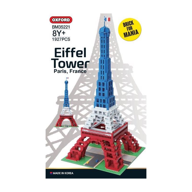 OXFORD BM35221 35221 non  THÁP EIFFEL bộ đồ chơi xếp lắp ráp ghép mô hình Buildings EIFFEL TOWER 1927 khối