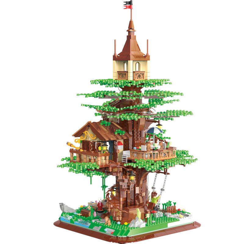 ZHEGAO 00416 non  NHÀ TRÊN CÂY bộ đồ chơi xếp lắp ráp ghép mô hình Creator TREEHOUSE Sáng Tạo 3380 khối