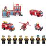 QMAN ENLIGHTEN KEEPPLEY 911 non  TRỤ SỞ CỨU HỎA VỚI TRỰC THĂNG VÀ XE THANG PHUN NƯỚC bộ đồ chơi xếp lắp ráp ghép mô hình City FIRE RESCUE CONTROL REGIONAL BUREAU Thành Phố 970 khối