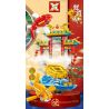 SX 7039 non  NHẢY QUA CỔNG RỒNG bộ đồ chơi xếp lắp ráp ghép mô hình Chinese Traditional Festivals CARP JUMPING DRAGON GATE Lễ Hội Cổ Truyền 1241 khối