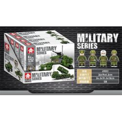 LEYI 69002A 69002B 69002C 69002D 81002 non  BỆ PHÓNG TÊN LỬA HỘP PCH191 4 TỔ HỢP XE CHỐNG MÌN TRỰC THĂNG APACHE MÁY BAY CHIẾN ĐẤU EF-18 HỆ THỐNG PHÒNG KHÔNG SA-9 "WASP" bộ đồ chơi xếp lắp ráp ghép mô hình Military Army Quân Sự Bộ Đội 808 khối