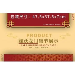 SX 7039 non  NHẢY QUA CỔNG RỒNG bộ đồ chơi xếp lắp ráp ghép mô hình Chinese Traditional Festivals CARP JUMPING DRAGON GATE Lễ Hội Cổ Truyền 1241 khối