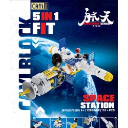 CAYI 12010 non  TRẠM VŨ TRỤ 5 TỔ HỢP bộ đồ chơi xếp lắp ráp ghép mô hình Creator AEROSPACE STATION Sáng Tạo 151 khối