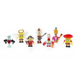 MEGA BLOKS CNJ86 non  SPONGEBOB SQUAREPANTS CÁC NHÂN VẬT HÀNH ĐỘNG VI MÔ SERIES 4 bộ đồ chơi xếp lắp ráp ghép mô hình MICRO ACTION FIGURES SERIES 4 Chú Bọt Biển Tinh Nghịch