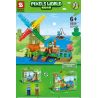 SHENG YUAN SY 5609 non  TRANG TRẠI CỐI XAY GIÓ bộ đồ chơi xếp lắp ráp ghép mô hình Minecraft PIXELS WORLD FARM WINDMILL Game Xây Dựng 322 khối