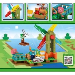 SHENG YUAN SY 5609 non  TRANG TRẠI CỐI XAY GIÓ bộ đồ chơi xếp lắp ráp ghép mô hình Minecraft PIXELS WORLD FARM WINDMILL Game Xây Dựng 322 khối