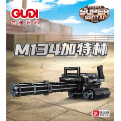 GUDI 40303 non  M134 GATLING 5 TỔ HỢP bộ đồ chơi xếp lắp ráp ghép mô hình Gun Súng 515 khối