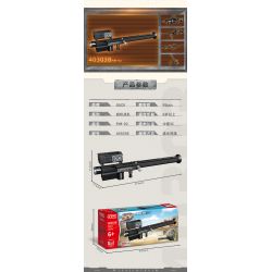 GUDI 40303 non  M134 GATLING 5 TỔ HỢP bộ đồ chơi xếp lắp ráp ghép mô hình Gun Súng 515 khối