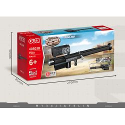 GUDI 40303 non  M134 GATLING 5 TỔ HỢP bộ đồ chơi xếp lắp ráp ghép mô hình Gun Súng 515 khối