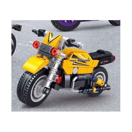 ZHEGAO QL0748 0748 non  ONG BẮP CÀY bộ đồ chơi xếp lắp ráp ghép mô hình Motorcycle Motorbike MOTORCYCLE CHARM Xe Hai Bánh 247 khối