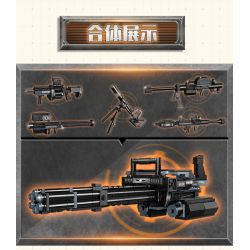 GUDI 40303 non  M134 GATLING 5 TỔ HỢP bộ đồ chơi xếp lắp ráp ghép mô hình Gun Súng 515 khối
