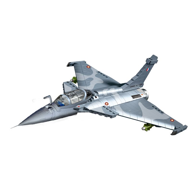 SX 88004 non  MÁY BAY CHIẾN ĐẤU RAFALE CỦA PHÁP bộ đồ chơi xếp lắp ráp ghép mô hình Military Army DASSAULT RAFALE Quân Sự Bộ Đội 747 khối