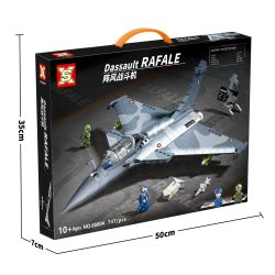 SX 88004 non  MÁY BAY CHIẾN ĐẤU RAFALE CỦA PHÁP bộ đồ chơi xếp lắp ráp ghép mô hình Military Army DASSAULT RAFALE Quân Sự Bộ Đội 747 khối