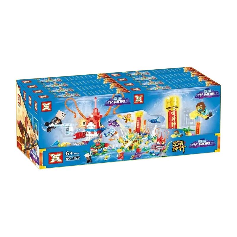 SX 1070 non  TÂY DU MY WORLD 8 LOẠI bộ đồ chơi xếp lắp ráp ghép mô hình Minecraft Game Xây Dựng