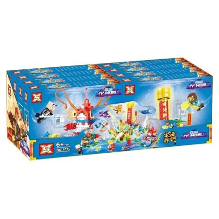 SX 1070 non  TÂY DU MY WORLD 8 LOẠI bộ đồ chơi xếp lắp ráp ghép mô hình Minecraft Game Xây Dựng