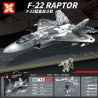 SX 88001 non  MÁY BAY CHIẾN ĐẤU F-22 RAPTOR bộ đồ chơi xếp lắp ráp ghép mô hình Military Army Quân Sự Bộ Đội 626 khối