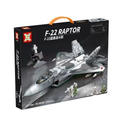 SX 88001 non  MÁY BAY CHIẾN ĐẤU F-22 RAPTOR bộ đồ chơi xếp lắp ráp ghép mô hình Military Army Quân Sự Bộ Đội 626 khối