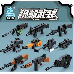 KUYU MOXING 1016 non  10 LOẠI VŨ KHÍ CHỨNG KHOÁN bộ đồ chơi xếp lắp ráp ghép mô hình Gun ARMED WEAPONS Súng 291 khối